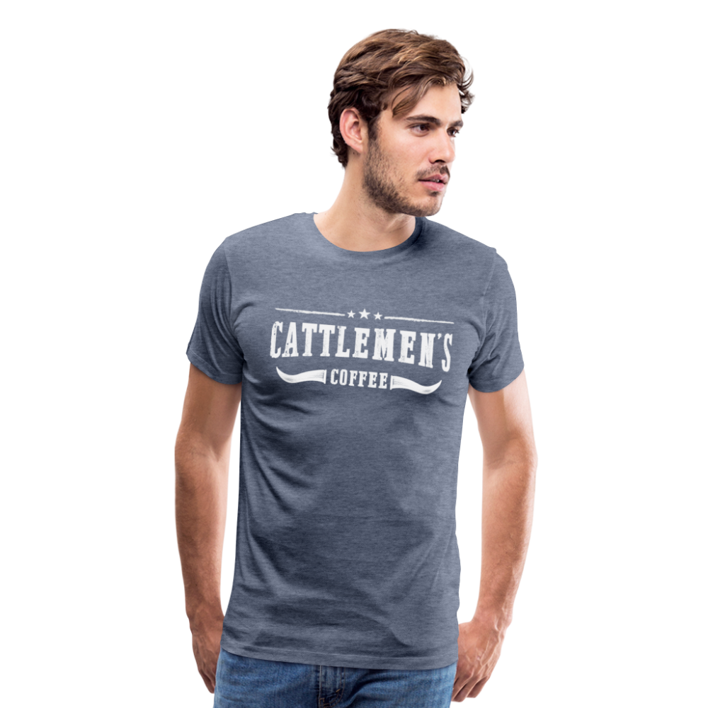 Cattlemen's Coffee Tee - heather blue