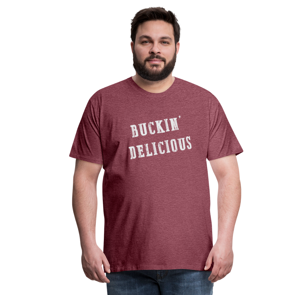 Buckin' Delicious Tee - heather burgundy