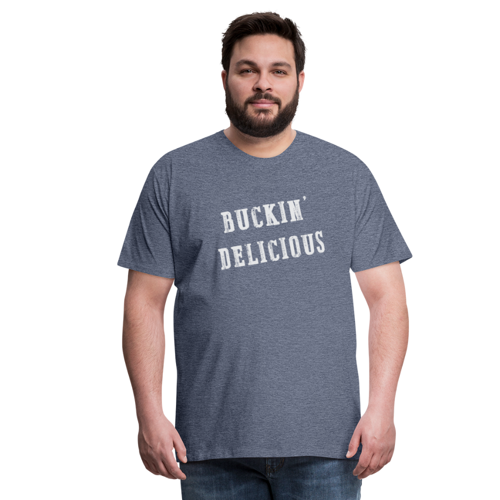 Buckin' Delicious Tee - heather blue