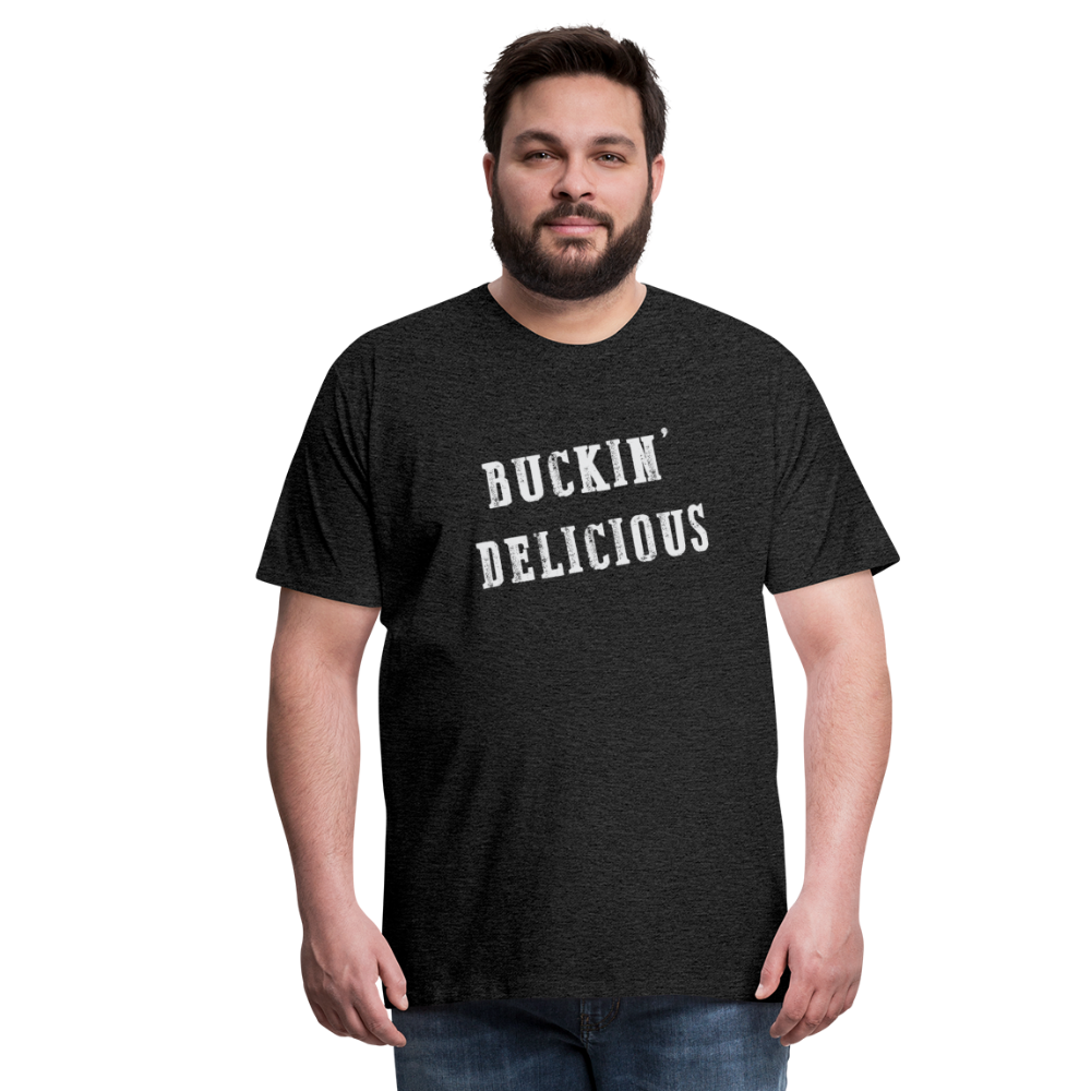 Buckin' Delicious Tee - charcoal gray